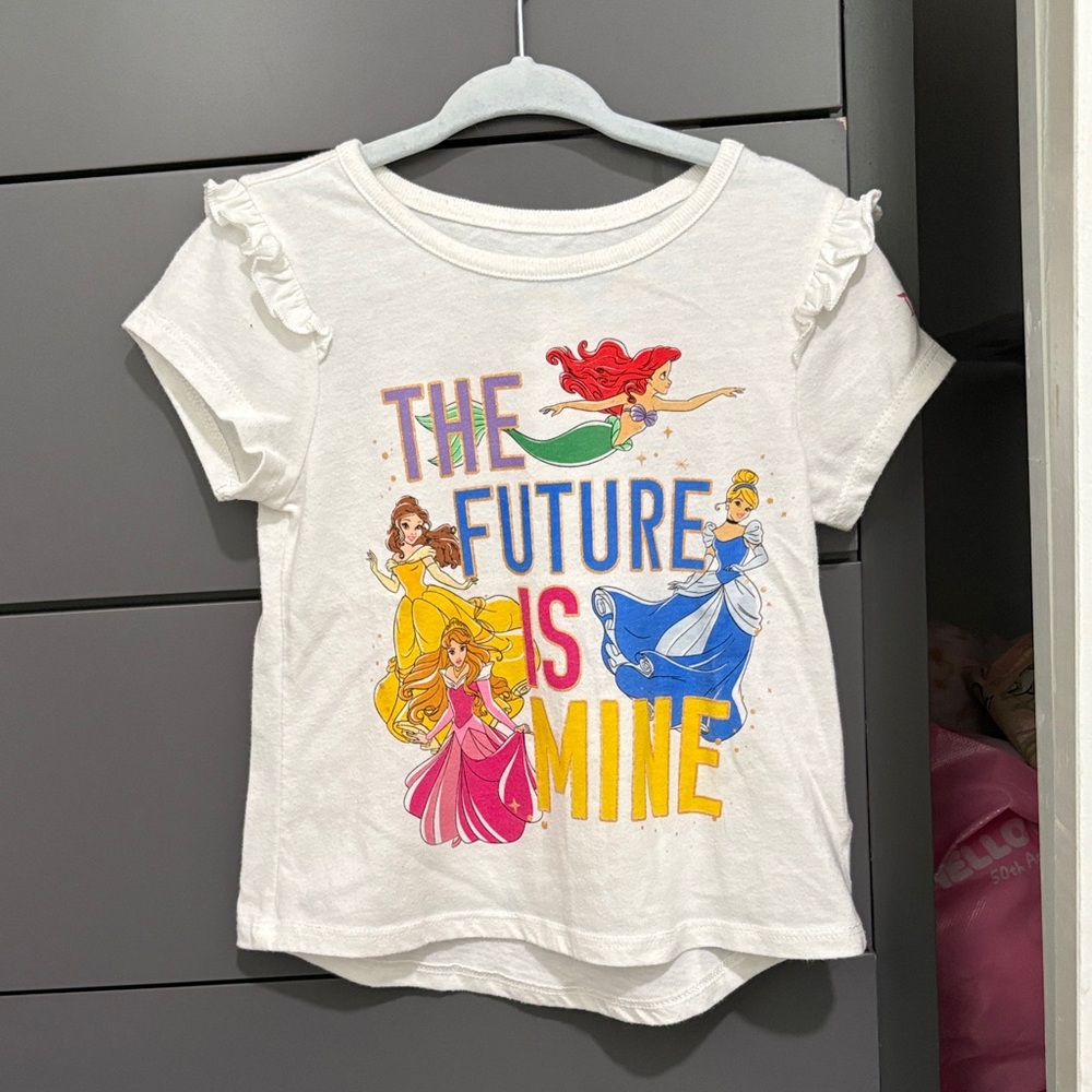 Disney Princess White Tee with Colorful Print